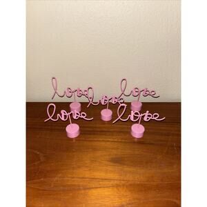 LOVE Metal Picture Clip Frames / Place Card Holders•Set of 5•3.5” x 3”•Unbranded